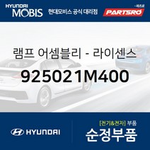 차량번호판등 번호등 넘버등 램프 우측 (925021M400) 현대모비스 부품몰 아반떼