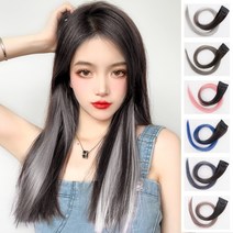 시크릿 투톤 헤어 브릿지 트윙클 붙임 머리 피스 발레아쥬 옴브레 부분 가발, 투톤상아, 1개