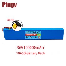 딥사이클 자동차 배터리 새로운 18650 팩 10s4p 36v 100ah 고전력 충전기, 파란색