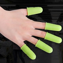 BUyuS핑거코트 손가락장갑 위생 손가락골무 손가락보호골무 골무 손가락골무 핑거커버 손가락보호 라텍스골무굿딜 브이숍, 그린-5p