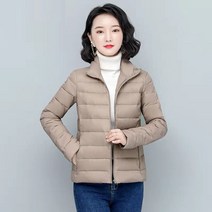 위위브렌 여성용 경량 덕다운 오리털 자켓 오 면 패딩 재킷