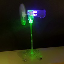 발전기대여 중고발전기 아파트태양광설치 LED 장식 경고등 미니 풍력 터빈 대체 에너지 발생기 교육 도구, 02 Blue-Green