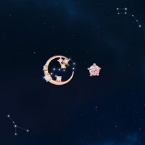 로이드 [나만의탄생석] 10월에 태어난 당신을 위한~10월 탄생석 투어마린 전갈자리 달별자리 10K 귀걸이 LPTK402KT