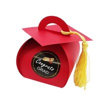 생일 간식 포장 박스 미니 선물 상자 12/24pcs 유럽 학사 모자 가방 사탕 졸업 호의 종이 축하 파티 장식, 24pcs_5.5X5.5X6cm, Style 5