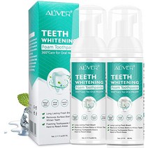 셀프치아미백 2PCS 치약 화이트닝 폼 60ml 베이킹 소다 초 미세 무스 눈 치아 포밍 여행 친화적 사용하기 쉬운