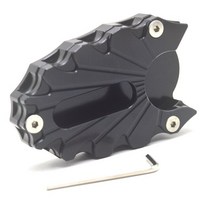 오토바이 킥 스탠드 풋 사이드 확장 패드 서포트 플레이트 스즈키 SV650X 2018-2019, 04 Black
