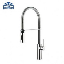 싱크대 수전 파포니 라이트 크롬 주방 거위목 싱크 수전 입수전