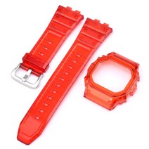 카시오 지샥 G-Shock 호환 gmw-b5000 스포츠 고무 방수 케이스 시계 밴드 액세서리 수리 투명 실리콘 스트랩 베젤, 협력사, 그물