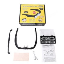 원시 책 돋보기 렌즈 부모님 복지센터 led 라이트 안경 1.5x 2.5x 3.5x, 세트