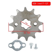 자전거 스프라켓 경량 내구성 4# 체 7/0 0T T 4T 7T ~ 먼지 용 톱니 앞 엔진 스킷, [03] 17MM   12T, 1개