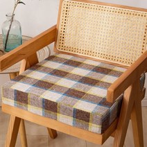 고밀도 스폰지 소파 쿠션 리넨 의자 등받이 35d 사각 사무실 매트 두께 3cm 5cm 8cm 45x45cm, 40x40x3cm, Light Coffee Grid