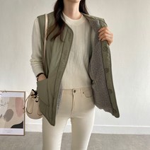 블링데이 여성용 양털 뽀글이 양면 겨울 조끼 베스트