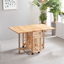 [파로마]에버티 삼나무원목 폴딩 테이블 BB, 내추럴