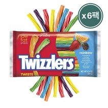 Twizzlers straws rainbow jelly 트위즐러 스트로우스 레인보우 젤리 12.4oz(351g) 6팩