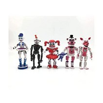 Vitadan FNAF 액션 피규어 – 프레디의 자매 장소의 5박 받은 5개의 PCS 장난감 세트 게임 (4.3 4.9인치) 나이트 프레디 컬렉션 인형 케이크 토퍼BGSL