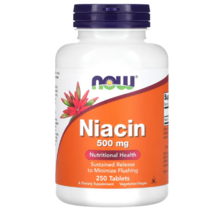 나우 푸드 나이아신 Niacin 500 mg 니아신 비타민 B3 250정, 1개