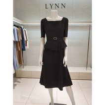 [린 LYNN] (L523) 머메이드 벨티드 원피스 (LGOPMF9800BK)