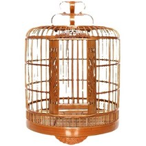 실내 대형 애완동물 새장 큰 대나무 라운드 야외 새 집 budgie 케이지 매달려 장식, 33cm