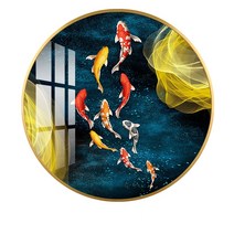 잉어 그림 인테리어 액자 알루미늄 틀 표면 수작업 큐빅 세팅 40CM 60CM 80CM 100CM, 1호