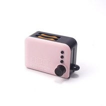 커피머신 1:12 인형 집 미니 모델 ob11 장면 음식 놀이 미니어처 3 색 오븐 장식 베이킹 트레이, 04 pink bread maker