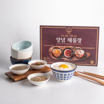 설래담 양념해물장 3종 6개입 480g (80g x 6ea) 간장새우장 대게딱지장 붉은대게장 밥반찬 밥도둑, 1개, 80g