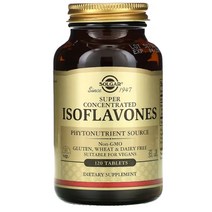 Solgar 솔가 대두 이소플라본 38mg 비건 정제 120정, 표준 포장