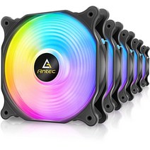 Antec 120mm 케이스 팬 PC 팬 고성능 3핀 커넥터 PF12 시리즈 5팩, 120mm_ARGB 5 pcs