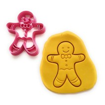 T3D 쿠키 커터 진저브레드 맨 케이크 비스킷 퐁당 몰드 홈메이드 식 크리스마스 7.6cm x 8.8cm 1.4cm