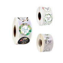 올리브파티 감사 스티커 원형 500P 3.8cm 1롤+ 2.5cm 2롤 세트, A세트
