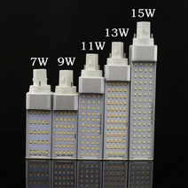 Lampada E27 G24 G23 7W 9W 11W 13W 15W 110V 220V 240V 수평 플러그 램프 SMD2835 LED PL 전구 스포트 라이트 조명, 09 G23 11W, 03 찬 백색