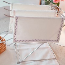 하니월드 꽃비 강화 자수소창행주 2겹행주 12개 Set (정련안된 행주), 주황