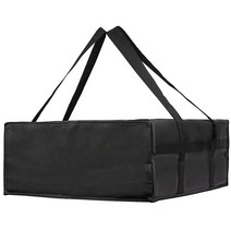 Bodaon 단열 피자 배달 가방 50.8 x 20.3cm(20 20 8인치) 워머 백 보온 음식 식료품 블랙 1팩, 2