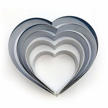 쿠킹의정석 무스링 높은 하트틀(미니) 1개베이킹몰드 무스링 케익틀 떡틀 모양틀