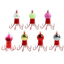 쭈꾸미볼 애자(6개입) 선상 바다 루어 갑오징어 낚시, 쭈꾸미볼애자 도금실버(6개입)