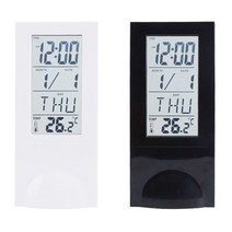 DYNN 투명 LCD 캘린더 온도 시계, LHY_ 투명LCD캘린더온도시계-화이트
