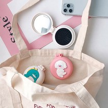 PKFARM 2+1 원형 미니 귀요미 휴대용 빗거울세트, 3개, 랜덤발송