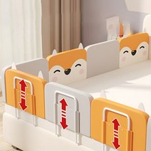분리 휴대용 난간대 보호 아기 낙상방지 동물 사이드 아이 침대 안전 가드, 60cm, 그레이  38cm x 6.5cm