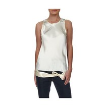 헬무트 랭 여성 Satin 타이d Hem 탱크 탑 Ivory XS 205540