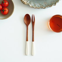 대추나무 엔틱수저 천연옻칠 티스푼 or 티포크, 아이보리