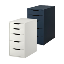 이케아 VIKA ALEX 5단 서랍장 2가지 색상, 화이트_103.542.65