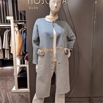 모스코나 SH02 체크 콤비 핸드메이드 코트 MOJW21103