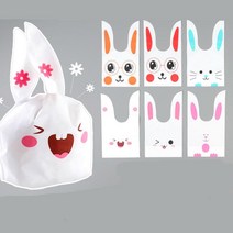 50p 스콘 휘낭시에 포장 귀여운 토끼봉투 교회학교 모찌떡 답례 선물 유치원 수제쿠키 사탕, 1개, 소-아쿠아발토끼