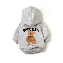 디자이너 만화 곰 애완 동물 강아지 옷 따뜻한 면 개 후드 스웨터 치와와 테디 작은 중형 소녀 의상, [05] XXL, [14] 14