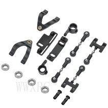 금속 기어 박스 및 모터 육각 어댑터 드리프트 타이어 상단 하단 스윙 암 후면 액슬 DIY WPL D12 RC 자동차 업그레이드 액세서리, [3] Swing Arm Black