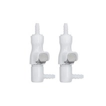 BBTUS 퀵 릴리즈 커넥터 분리 호스 피팅 2개 빠른 차단 밸브 0.3cm(1/8인치) POM 소재 90도 엘보 수 커넥터 호스 바브 인서트 커플링 (수 2개 + 암 2