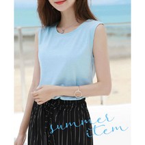 [그녀희제] 엔젤 링클프리 민소매 티셔츠