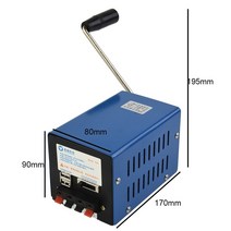 무소음 모터 자가 소형 발전기자연 재해 구조 작업 발생기 핸드 크랭크 20W 전기 비상 고전력 휴대용 USB, 한개옵션0