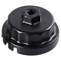 Toyota Lexus Sci 2.5L-5.7L 엔진 용 오일 필터 캡 제거 렌치 64mm 14 플루트 카트리지 스타일, [01] Black