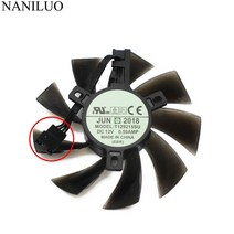CPU팬 85mm DC 12V 4 핀 VGA 쿨러 팬 교체 Zotac GTX1060 6Gb GTX 1060 3GB 미니 HP RX480 HPRX480 그래픽 비디오 카드 DIY, [01] 1PCS