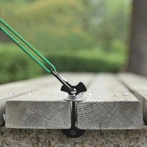 나무사이 끼우는 캠핑 카라비너 데크팩 / 타프 필수 펙 말뚝 초보용 용품, 블랙